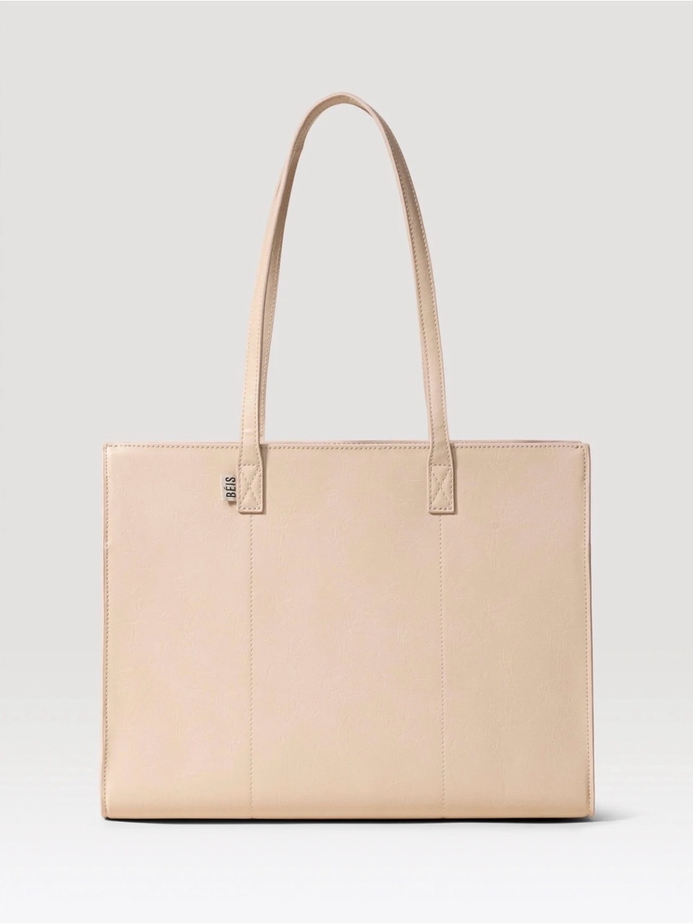 BEIS Beige Leather The Work Tote -regular